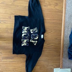 Brand new never worn, Cropped black Embroidered Boy Mom sweatshirt